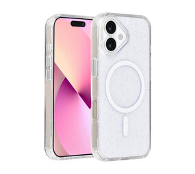 TUNIQ TUNIQ iPhone 16 Back cover case - Magsafe - Glitter - Hanger - Transparent