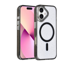 TUNIQ TUNIQ iPhone 16 Back cover case - Magsafe - Glitter - Hanger - Black