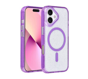 TUNIQ TUNIQ iPhone 16 Back cover case - Magsafe - Glitter - Hanger - Purple
