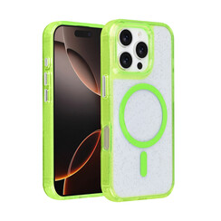 TUNIQ iPhone 16 Pro Back cover case - Magsafe - Glitter - Hanger - Green
