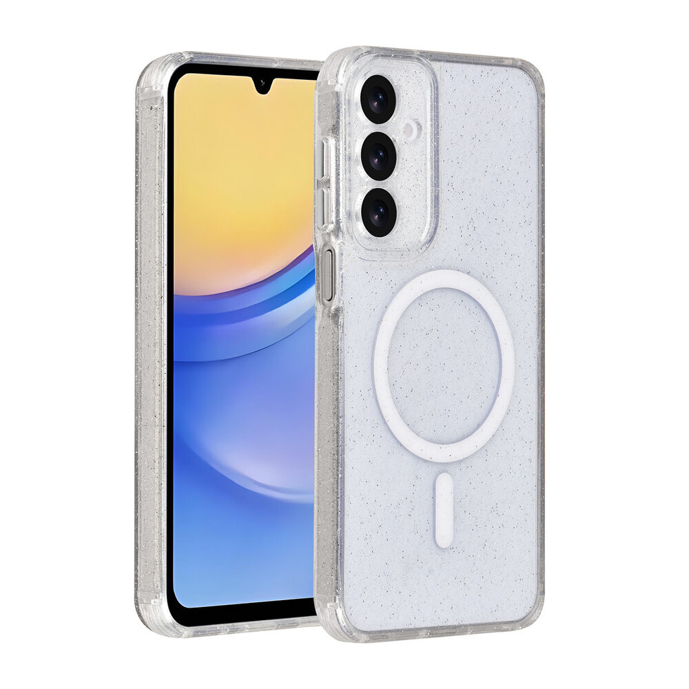 TUNIQ TUNIQ Galaxy A15 5G Back cover case - Magsafe - Glitter - Hanger - Transparent TUNIQ TUNIQ Galaxy A15 5G Back cover case - Magsafe - Glitter - Hanger - Transparent