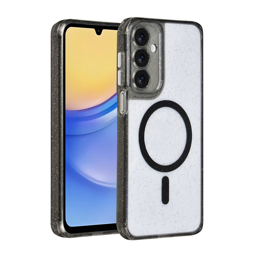TUNIQ TUNIQ Galaxy A15 5G Backcover hoesje - Magsafe - Glitter - Hanger - Zwart