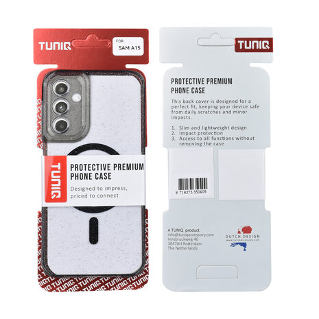 TUNIQ TUNIQ Galaxy A15 5G Backcover hoesje - Magsafe - Glitter - Hanger - Zwart