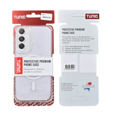 TUNIQ TUNIQ Galaxy A16 5G Back cover coque - Magsafe - Glitter - Hanger - Transparent