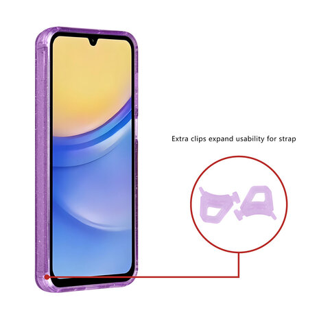 TUNIQ TUNIQ Galaxy A16 5G Back cover coque - Magsafe - Glitter - Hanger - Violet