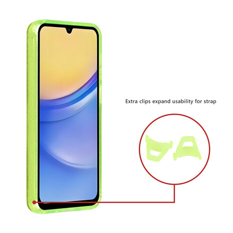 TUNIQ TUNIQ Galaxy A16 5G Back cover case - Magsafe - Glitter - Hanger - Green