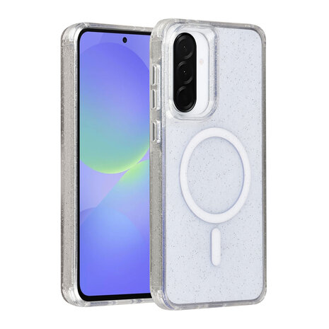 TUNIQ TUNIQ Galaxy A36 Backcover hoesje - Magsafe - Glitter - Hanger - Transparant TUNIQ TUNIQ Galaxy A36 Backcover hoesje - Magsafe - Glitter - Hanger - Transparant
