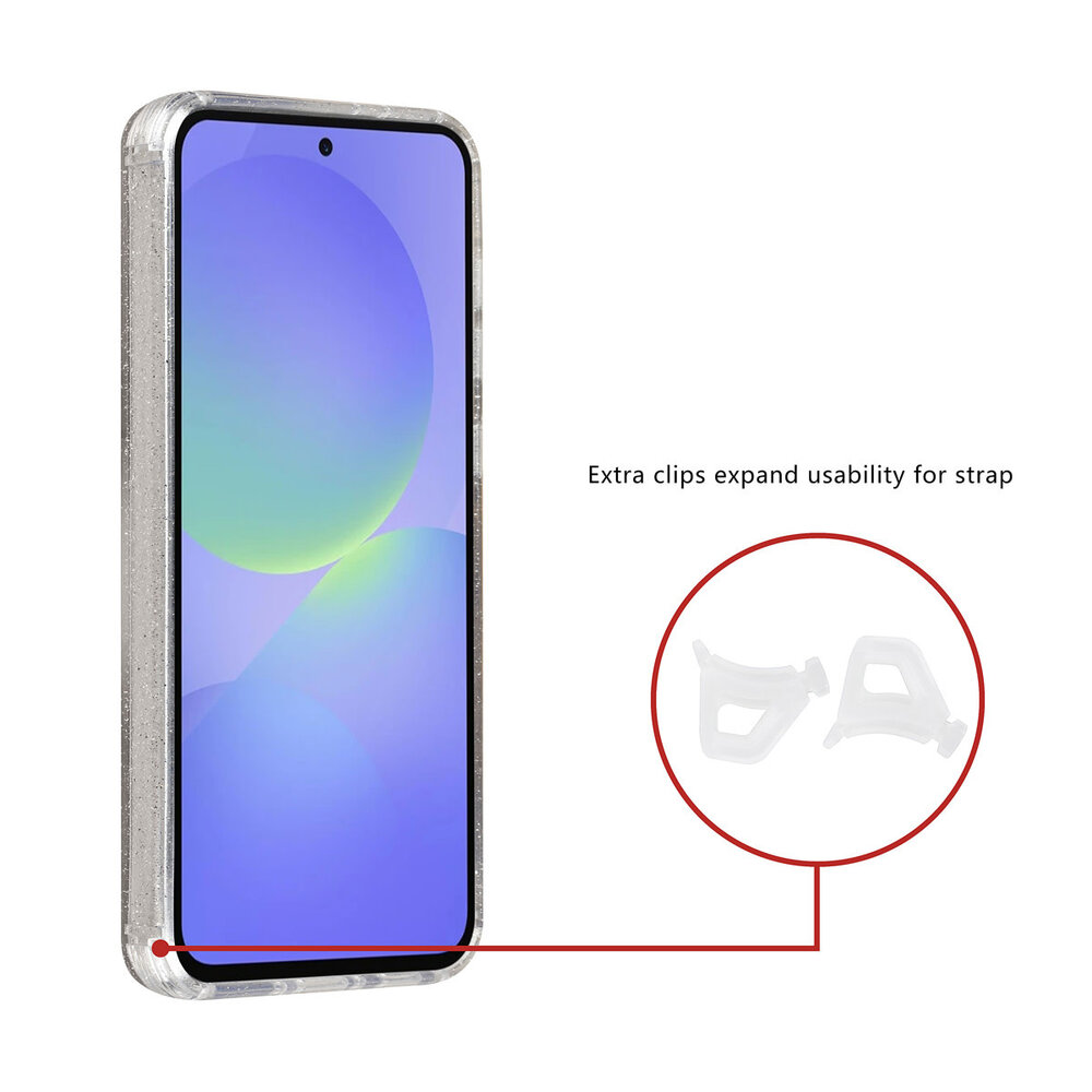 TUNIQ TUNIQ Galaxy A36 Back cover case - Magsafe - Glitter - Hanger - Transparent TUNIQ TUNIQ Galaxy A36 Back cover case - Magsafe - Glitter - Hanger - Transparent