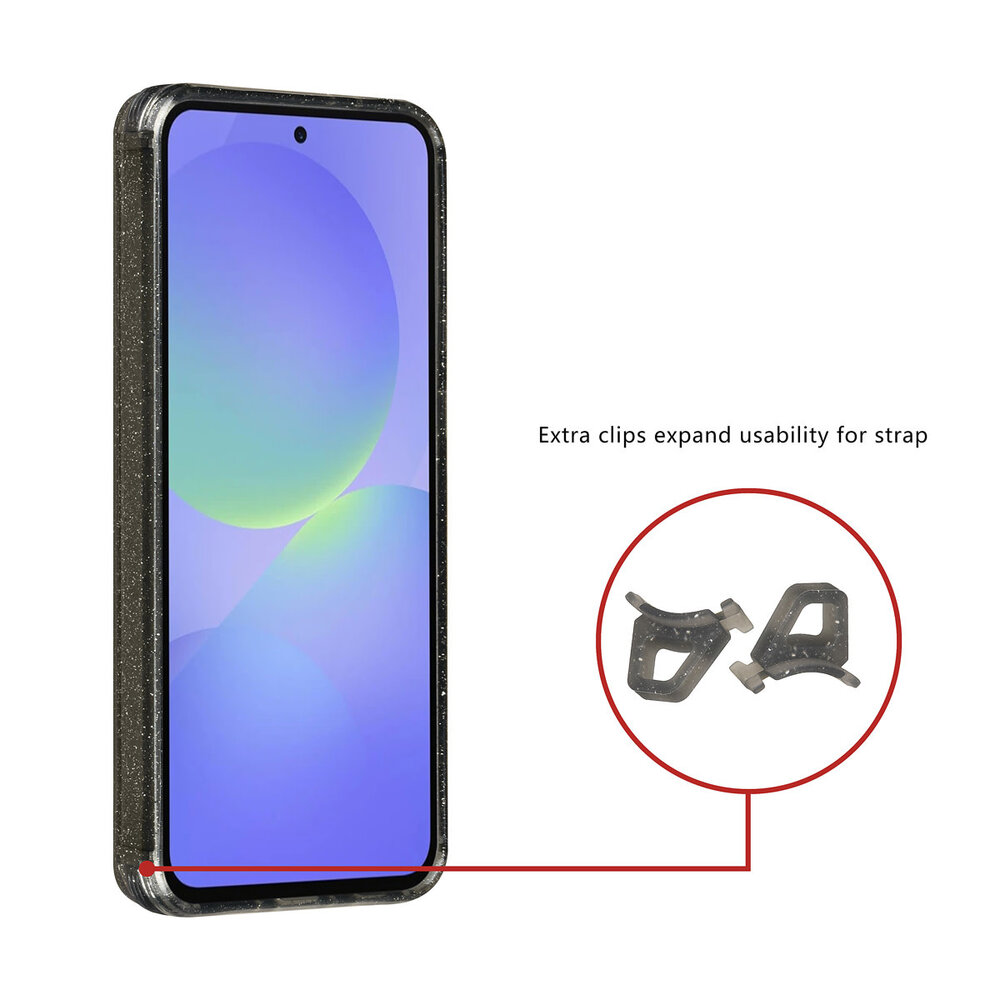 TUNIQ TUNIQ Galaxy A36 Back-Cover hul - Magsafe - Glitter - Hanger - Schwarz