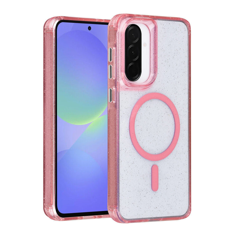TUNIQ TUNIQ Galaxy A36 Back cover case - Magsafe - Glitter - Hanger - Pink TUNIQ TUNIQ Galaxy A36 Back cover case - Magsafe - Glitter - Hanger - Pink