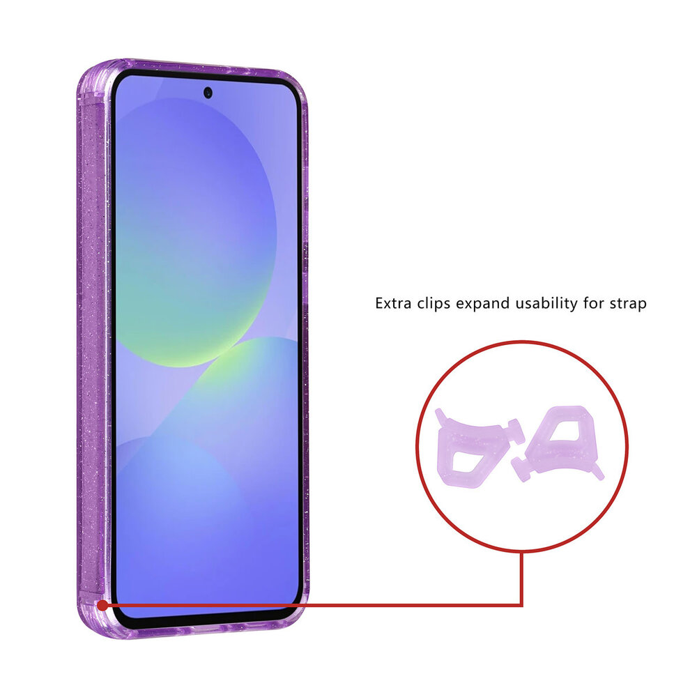 TUNIQ TUNIQ Galaxy A36 Back-Cover hul - Magsafe - Glitter - Hanger - Lila