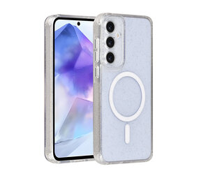 TUNIQ TUNIQ Galaxy A55 Backcover hoesje - Magsafe - Glitter - Hanger - Transparant