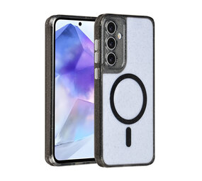 TUNIQ TUNIQ Galaxy A55 Backcover hoesje - Magsafe - Glitter - Hanger - Zwart