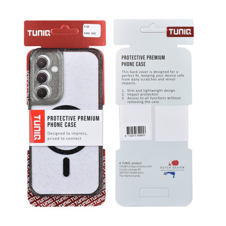 TUNIQ TUNIQ Galaxy A55 Back cover coque - Magsafe - Glitter - Hanger - Noir