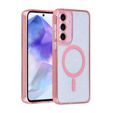 TUNIQ TUNIQ Galaxy A55 Back-Cover hul - Magsafe - Glitter - Hanger - Rosa TUNIQ TUNIQ Galaxy A55 Back-Cover hul - Magsafe - Glitter - Hanger - Rosa