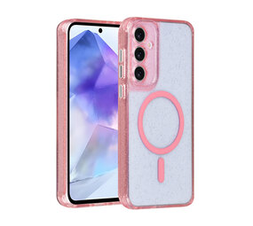 TUNIQ TUNIQ Galaxy A55 Back-Cover hul - Magsafe - Glitter - Hanger - Rosa