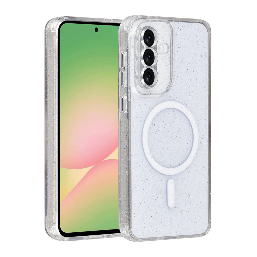 TUNIQ TUNIQ Galaxy A56 Backcover hoesje - Magsafe - Glitter - Hanger - Transparant