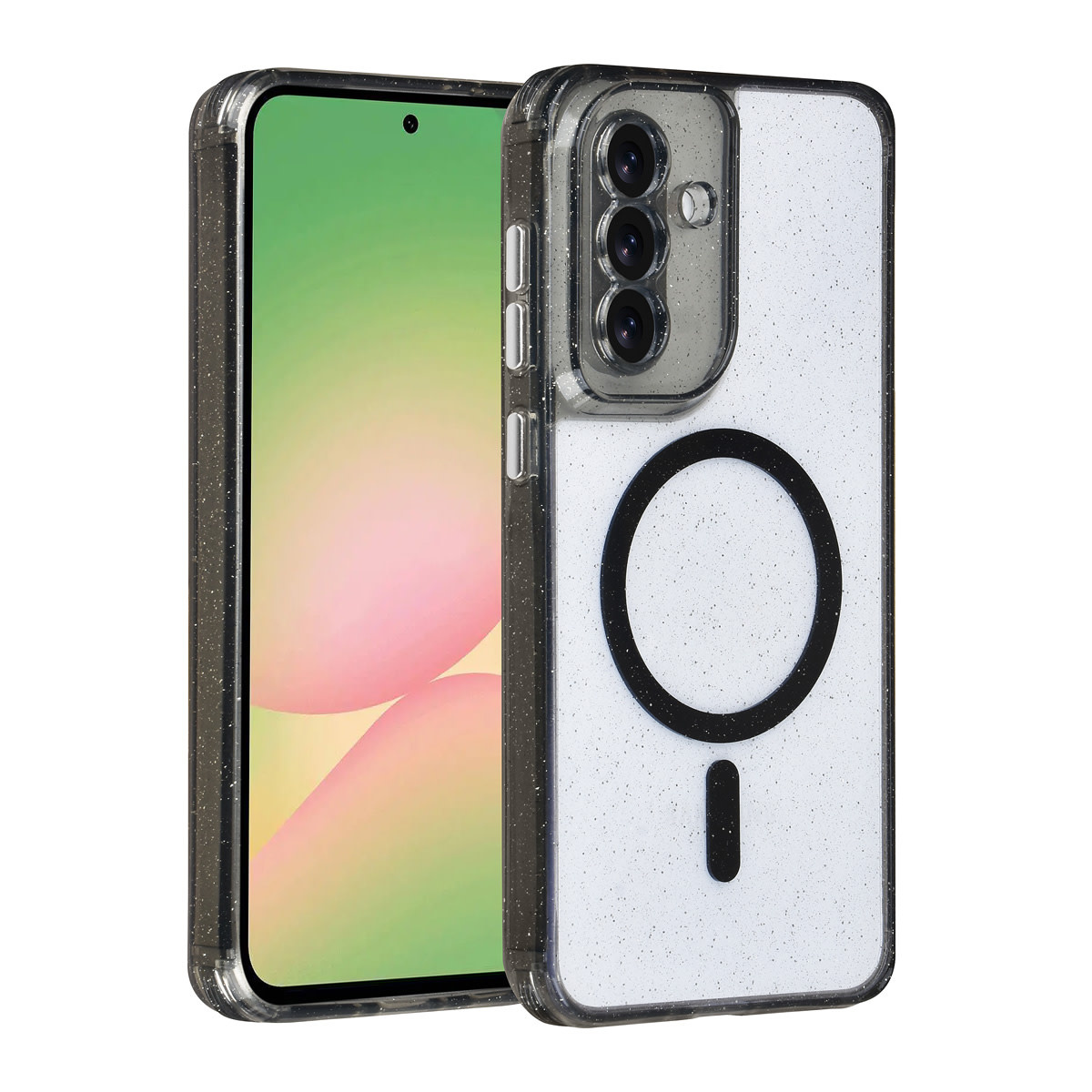 TUNIQ TUNIQ Galaxy A56 Backcover hoesje - Magsafe - Glitter - Hanger - Zwart