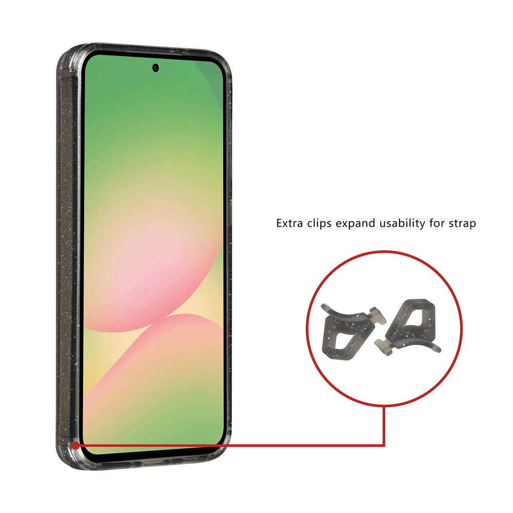 TUNIQ TUNIQ Galaxy A56 Back cover case - Magsafe - Glitter - Hanger - Black