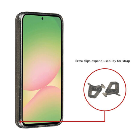 TUNIQ TUNIQ Galaxy A56 Back cover coque - Magsafe - Glitter - Hanger - Noir TUNIQ TUNIQ Galaxy A56 Back cover coque - Magsafe - Glitter - Hanger - Noir