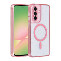 TUNIQ Galaxy A56 Backcover hoesje - Magsafe - Glitter - Hanger - Roze