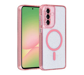 TUNIQ TUNIQ Galaxy A56 Back-Cover hul - Magsafe - Glitter - Hanger - Rosa