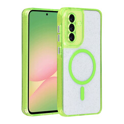 TUNIQ Galaxy A56 Backcover hoesje - Magsafe - Glitter - Hanger - Groen