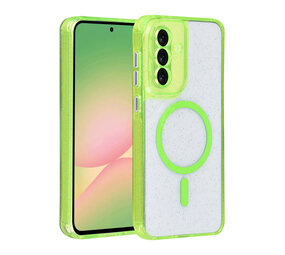 TUNIQ TUNIQ Galaxy A56 Back cover coque - Magsafe - Glitter - Hanger - Vert TUNIQ TUNIQ Galaxy A56 Back cover coque - Magsafe - Glitter - Hanger - Vert