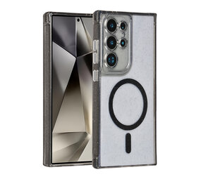 TUNIQ TUNIQ Galaxy S24 Ultra Back cover coque - Magsafe - Glitter - Hanger - Noir TUNIQ TUNIQ Galaxy S24 Ultra Back cover coque - Magsafe - Glitter - Hanger - Noir