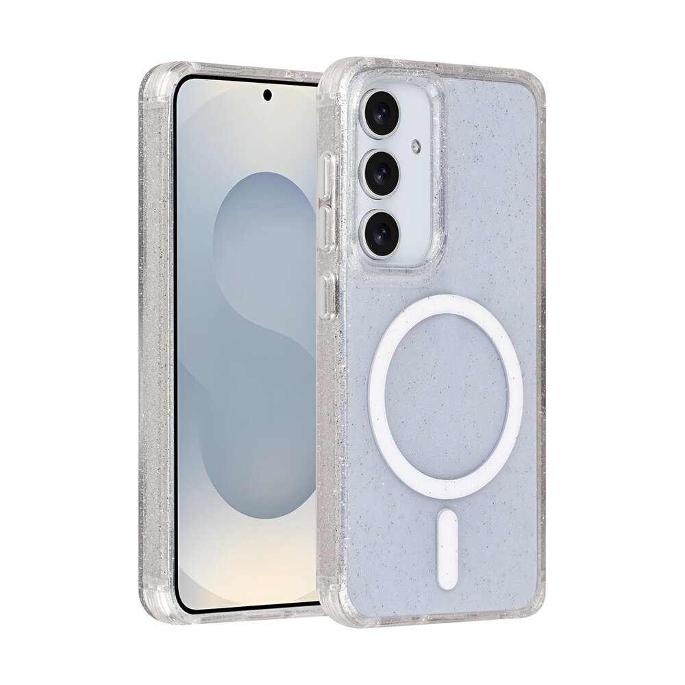 TUNIQ TUNIQ Galaxy S25 Back cover case - Magsafe - Glitter - Hanger - Transparent