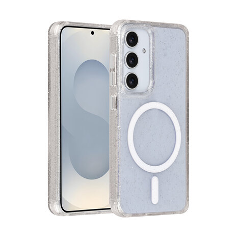 TUNIQ TUNIQ Galaxy S25 Back cover coque - Magsafe - Glitter - Hanger - Transparent