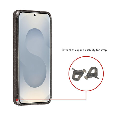 TUNIQ TUNIQ Galaxy S25 Back-Cover hul - Magsafe - Glitter - Hanger - Schwarz