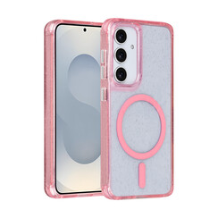 TUNIQ Galaxy S25 Back cover case - Magsafe - Glitter - Hanger - Pink