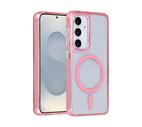 TUNIQ TUNIQ Galaxy S25 Back cover coque - Magsafe - Glitter - Hanger - Rose TUNIQ TUNIQ Galaxy S25 Back cover coque - Magsafe - Glitter - Hanger - Rose