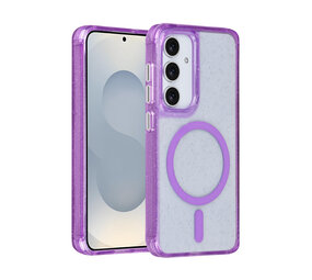 TUNIQ TUNIQ Galaxy S25 Back cover coque - Magsafe - Glitter - Hanger - Violet TUNIQ TUNIQ Galaxy S25 Back cover coque - Magsafe - Glitter - Hanger - Violet