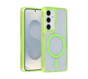 TUNIQ TUNIQ Galaxy S25 Backcover hoesje - Magsafe - Glitter - Hanger - Groen