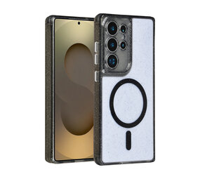 TUNIQ TUNIQ Galaxy S25 Ultra Back cover coque - Magsafe - Glitter - Hanger - Noir TUNIQ TUNIQ Galaxy S25 Ultra Back cover coque - Magsafe - Glitter - Hanger - Noir