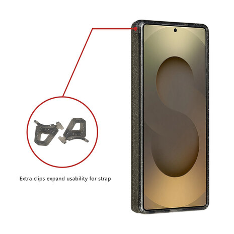 TUNIQ TUNIQ Galaxy S25 Ultra Back cover case - Magsafe - Glitter - Hanger - Black