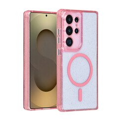 TUNIQ Galaxy S25 Ultra Back cover coque - Magsafe - Glitter - Hanger - Rose