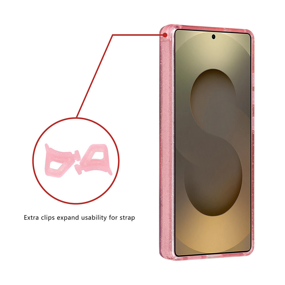 TUNIQ TUNIQ Galaxy S25 Ultra Backcover hoesje - Magsafe - Glitter - Hanger - Roze TUNIQ TUNIQ Galaxy S25 Ultra Backcover hoesje - Magsafe - Glitter - Hanger - Roze