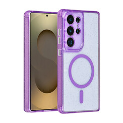 TUNIQ Galaxy S25 Ultra Back-Cover hul - Magsafe - Glitter - Hanger - Lila