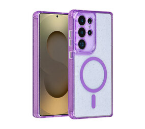 TUNIQ TUNIQ Galaxy S25 Ultra Back-Cover hul - Magsafe - Glitter - Hanger - Lila