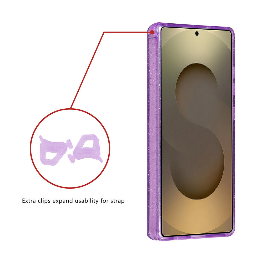 TUNIQ TUNIQ Galaxy S25 Ultra Back cover coque - Magsafe - Glitter - Hanger - Violet