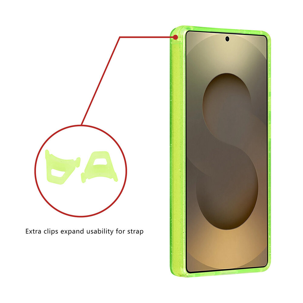 TUNIQ TUNIQ Galaxy S25 Ultra Back cover coque - Magsafe - Glitter - Hanger - Vert