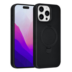 TUNIQ iPhone 15 Pro Max Back-Cover hul - Magsafe With Ring Stand - Hanger - Schwarz