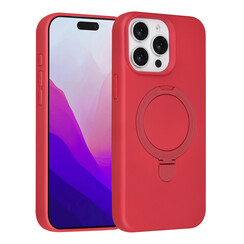 TUNIQ iPhone 15 Pro Max Back cover case - Magsafe With Ring Stand - Hanger - Cherry Red