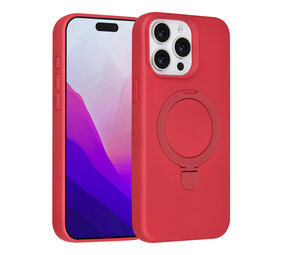 TUNIQ TUNIQ iPhone 15 Pro Max Back cover coque - Magsafe With Ring Stand - Hanger - Cherry Red TUNIQ TUNIQ iPhone 15 Pro Max Back cover coque - Magsafe With Ring Stand - Hanger - Cherry Red
