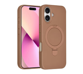 TUNIQ TUNIQ iPhone 16 Backcover hoesje - Magsafe With Ring Stand - Hanger - Desert Brown TUNIQ TUNIQ iPhone 16 Backcover hoesje - Magsafe With Ring Stand - Hanger - Desert Brown