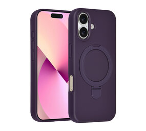 TUNIQ TUNIQ iPhone 16 Backcover hoesje - Magsafe With Ring Stand - Hanger - Grape Purple