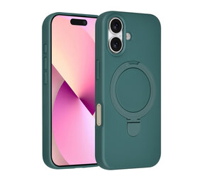 TUNIQ TUNIQ iPhone 16 Back cover case - Magsafe With Ring Stand - Hanger - Dark Green